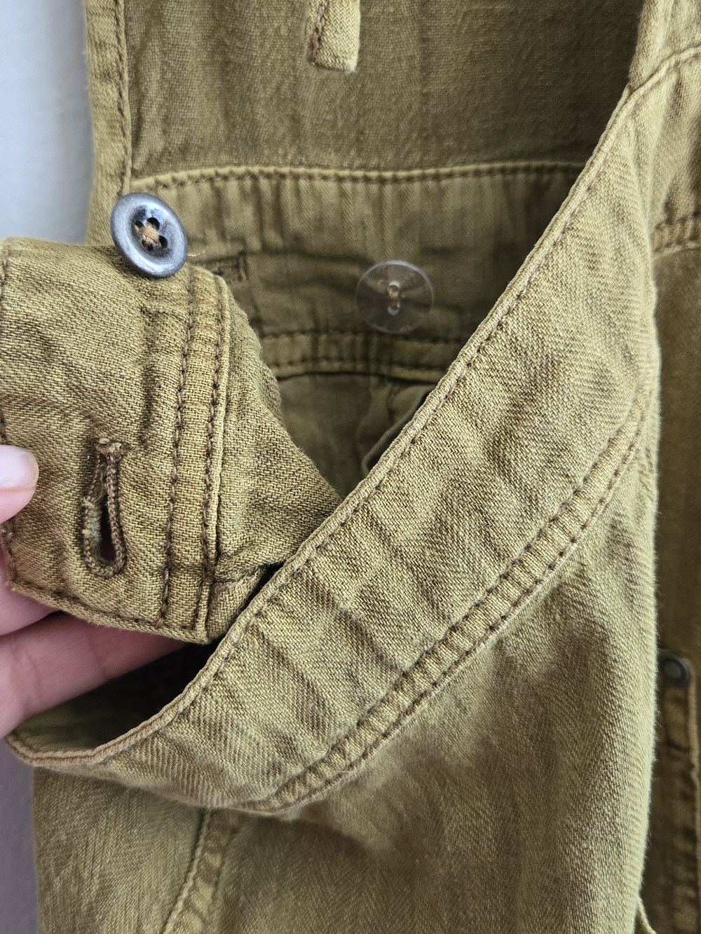 Free People Linen Blend Natural Sights Overalls Size L - Picture 9 of 16